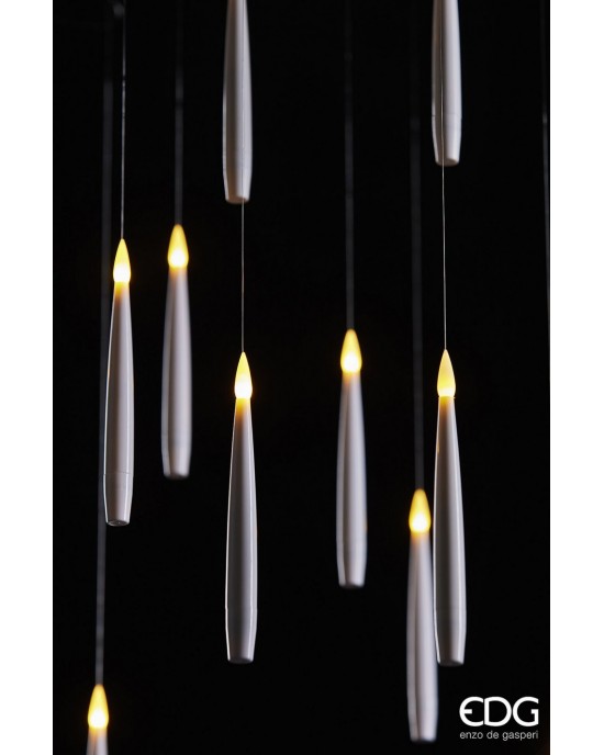 Pakabinamos LED žvakės su pulteliu (10 vnt)